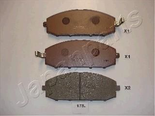 JAPANPARTS Комплект тормозных колодок, диско (PA178AF)