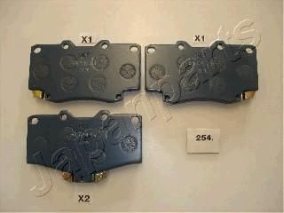 JAPANPARTS Комплект экономичных тормозных колодок (PA254P)