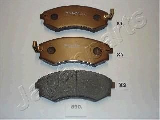 JAPANPARTS Комплект тормозных колодок, диско (PA590AF)