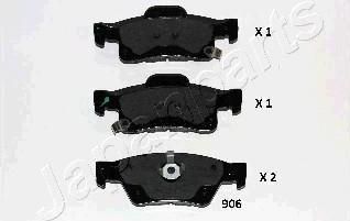 JAPANPARTS КОМПЛЕКТ ТОРМОЗНЫХ КОЛОДОК, ДИСКОВЫЙ ТОРМОЗ (PP-906AF)