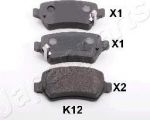 JAPANPARTS Колодки задние OPEL Astra G/H Meriva Zafira (PP-K12AF)
