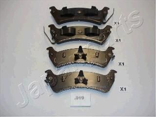 JAPANPARTS Комплект тормозных колодок, диско (PP019AF)