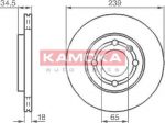 KAMOKA 1031624 тормозной диск на VW LUPO (6X1, 6E1)