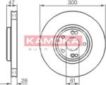 KAMOKA 1032410 тормозной диск на RENAULT LAGUNA II (BG0/1_)