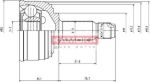 KAMOKA 6422 Шарнирный комплект, приводной вал