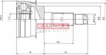 KAMOKA 6476 Шарнирный комплект, приводной вал