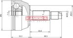 KAMOKA 6514 шарнирный комплект, приводной вал на FORD ESCORT VII (GAL, AAL, ABL)