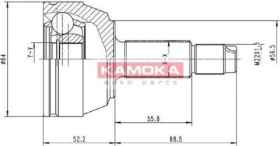 KAMOKA 6514 шарнирный комплект, приводной вал на FORD ESCORT VII (GAL, AAL, ABL)