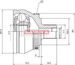 KAMOKA 6560 Шарнирный комплект, приводной вал
