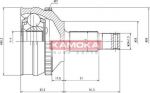 KAMOKA 6576 Шарнирный комплект, приводной вал