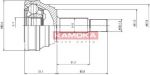 KAMOKA 6614 Шарнирный комплект, приводной вал
