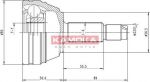 KAMOKA 6710 Шарнирный комплект, приводной вал