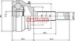 KAMOKA 6782 Шарнирный комплект, приводной вал
