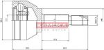 KAMOKA 7008 шарнирный комплект, приводной вал на FIAT UNO (146A/E)