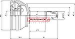 KAMOKA 7036 Шарнирный комплект, приводной вал