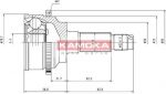 KAMOKA 7044 шарнирный комплект, приводной вал на MAZDA 323 S VI (BJ)