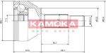 KAMOKA 7092 Шарнирный комплект, приводной вал