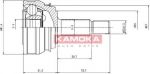 KAMOKA 7096 Шарнирный комплект, приводной вал