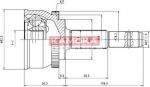KAMOKA 7178 Шарнирный комплект, приводной вал