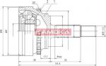 KAMOKA 7182 Шарнирный комплект, приводной вал