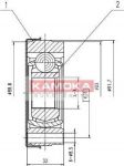 KAMOKA 8010 Шарнирный комплект, приводной вал