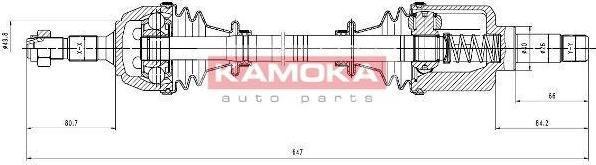KAMOKA CT1138905 приводной вал на PEUGEOT 106 I (1A, 1C)