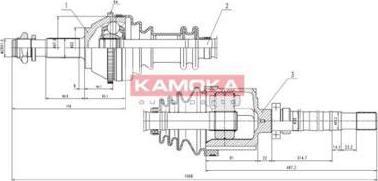 KAMOKA CT1138914 приводной вал на FIAT DUCATO Panorama (280)