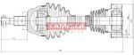 KAMOKA VW1138926 приводной вал на SKODA OCTAVIA Combi (1U5)
