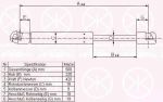 KLOKKERHOLM 00187120 газовая пружина, крышка багажник на AUDI A4 Avant (8D5, B5)