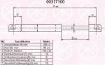 KLOKKERHOLM 00317100 газовая пружина, крышка багажник на AUDI A6 (4F2, C6)