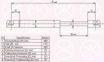KLOKKERHOLM 00617100 газовая пружина, крышка багажник на 3 (E46)