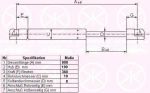 KLOKKERHOLM 16097100 газовая пружина, крышка багажник на NISSAN MICRA III (K12)