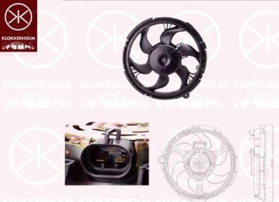 KLOKKERHOLM 20272602 вентилятор, охлаждение двигателя на FIAT STILO (192)