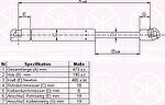 KLOKKERHOLM 20427100 газовая пружина, крышка багажник на FIAT DOBLO вэн (223, 119)