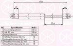KLOKKERHOLM 25057100 газовая пружина, крышка багажник на FORD KA (RB_)