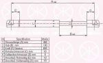 KLOKKERHOLM 25327100 газовая пружина, крышка багажник на FORD FOCUS (DAW, DBW)