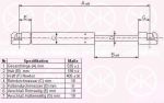 KLOKKERHOLM 25557100 газовая пружина, крышка багажник на FORD MONDEO III (B5Y)