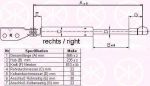 KLOKKERHOLM 34507122 газовая пружина, крышка багажник на MAZDA 626 V Station Wagon (GW)