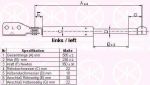 KLOKKERHOLM 34757101 газовая пружина, крышка багажник на MAZDA 323 F VI (BJ)