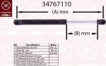 KLOKKERHOLM 34767110 газовая пружина, крышка багажник на MAZDA 3 седан (BK)