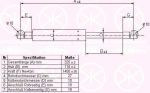 KLOKKERHOLM 35277120 газовая пружина, крышка багажник на MERCEDES-BENZ E-CLASS универсал (S210)