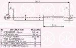KLOKKERHOLM 35377100 газовая пружина, крышка багажник на MERCEDES-BENZ M-CLASS (W163)