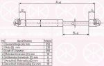KLOKKERHOLM 50497100 газовая пружина, крышка багажник на OPEL KADETT E Наклонная задняя часть (33_, 34_, 43_, 44_)