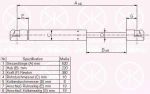 KLOKKERHOLM 55077100 газовая пружина, крышка багажник на PEUGEOT 206 Наклонная задняя часть (2A/C)