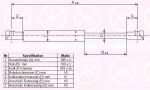 KLOKKERHOLM 55387100 газовая пружина, крышка багажник на PEUGEOT 406 купе (8C)