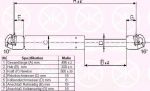 KLOKKERHOLM 75207100 газовая пружина, крышка багажник на SKODA OCTAVIA (1U2)