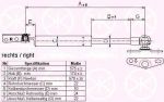 KLOKKERHOLM 81127122 газовая пружина, крышка багажник на TOYOTA COROLLA Wagon (_E10_)