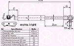 KLOKKERHOLM 81157102 газовая пружина, крышка багажник на TOYOTA COROLLA Liftback (_E11_)