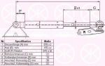 KLOKKERHOLM 81687102 газовая пружина, крышка багажник на TOYOTA PICNIC (_XM10)