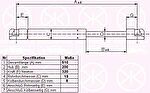 KLOKKERHOLM 90602800 газовая пружина, капот на VOLVO XC90 I